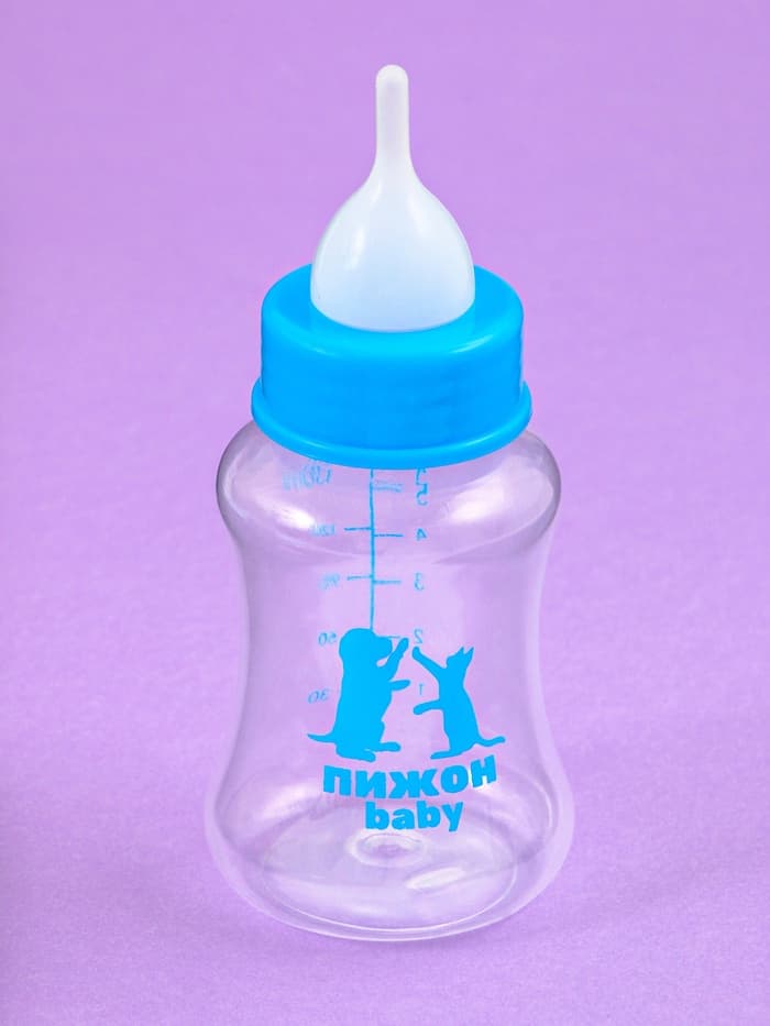 Набор для вскармливания животных «Пижон», бутылочка 150 мл, 2 соски и ёршик