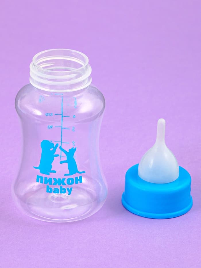 Набор для вскармливания животных «Пижон», бутылочка 150 мл, 2 соски и ёршик