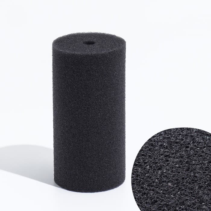 Губка круглая № 4, мелкопористая, 8×8×16 см, серая