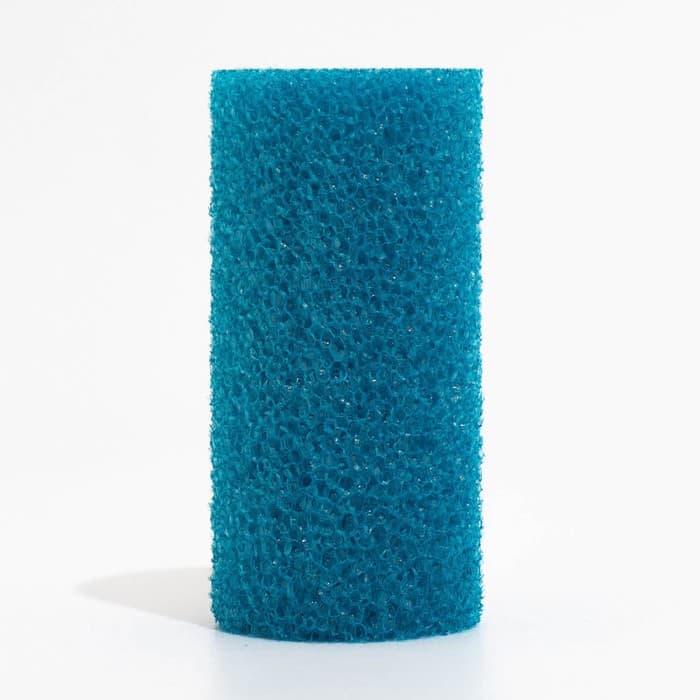 Губка круглая № 2, крупнопористая, 6×6×12 см, синяя