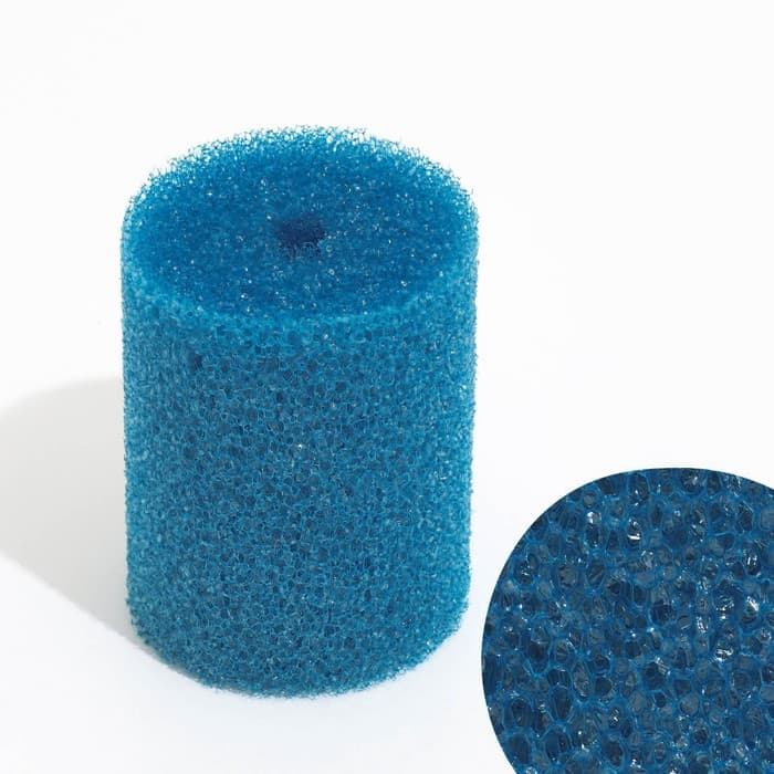 Губка круглая № 3, крупнопористая, 8×8×10 см, синяя