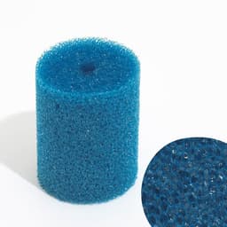 Губка круглая № 3, крупнопористая, 8×8×10 см, синяя