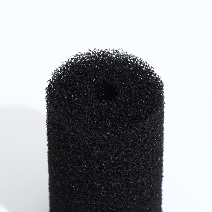 Губка круглая № 2, среднепористая 30 PPI, 6×6×12 см, черная