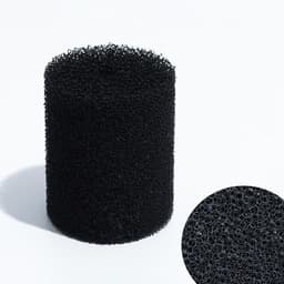 Губка круглая № 3, среднепористая 30 PPI, 8×8×10 см, черная