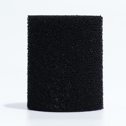 Губка круглая № 3, среднепористая 30 PPI, 8×8×10 см, черная