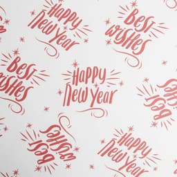 Бумага упаковочная крафтовая Happy new year, 70×100 см