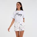 Шорты женские KAFTAN Pink stars, размер 40-42, белые