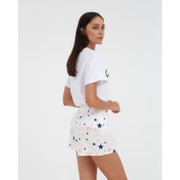 Шорты женские KAFTAN Pink stars, размер 40-42, белые