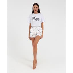 Шорты женские KAFTAN Pink stars, размер 40-42, белые