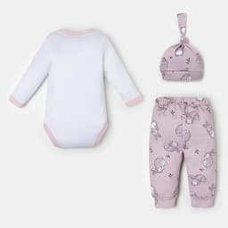 Костюм для девочки (боди, штаны, шапочка) «Крошка Я. Зайчик», рост 80-86 см