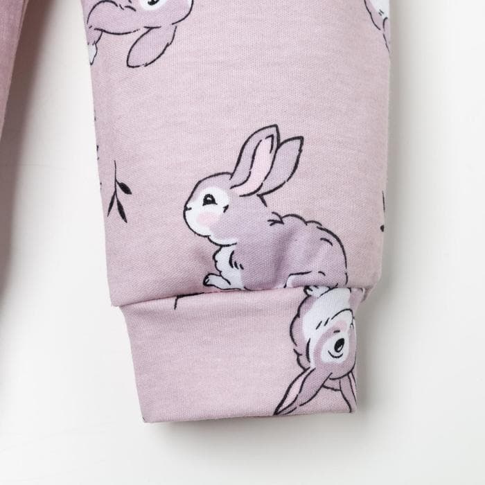 Костюм для девочки (боди, штаны, шапочка) «Крошка Я. Зайчик», рост 80-86 см