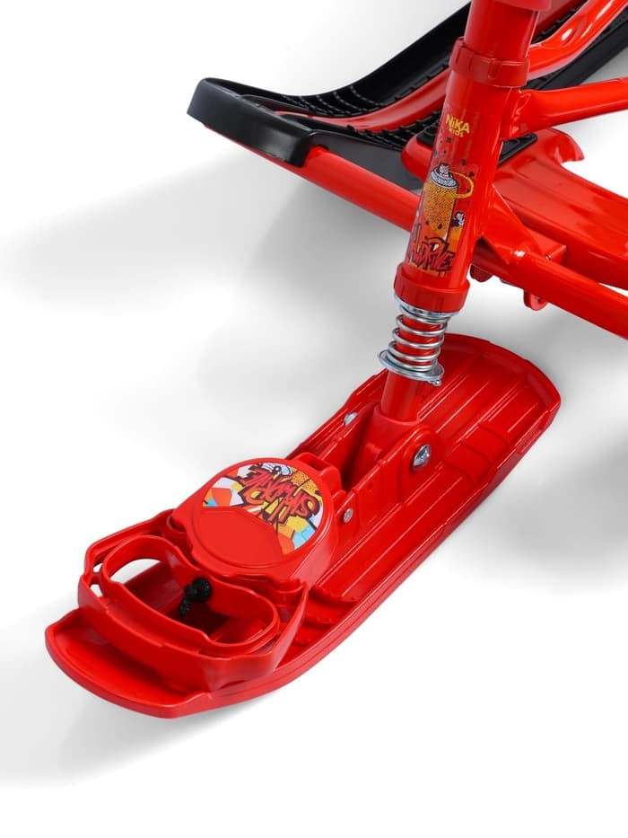 Снегокат «Тимка спорт 4-1 Граффити», ТС4-1/GR, со спинкой и ремнём безопасности