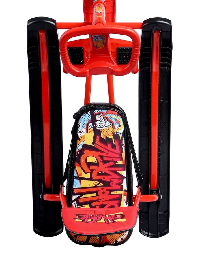 Снегокат «Тимка спорт 4-1 Граффити», ТС4-1/GR, со спинкой и ремнём безопасности