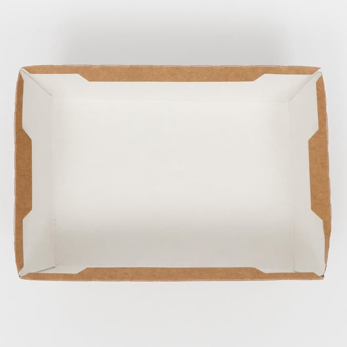 Салатник одноразовый, контейнер с прозрачной крышкой, крафт, 0.4 л, 14.5×9.5×4, 5 см