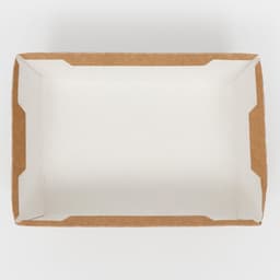 Салатник одноразовый, контейнер с прозрачной крышкой, крафт, 0.4 л, 14.5×9.5×4, 5 см