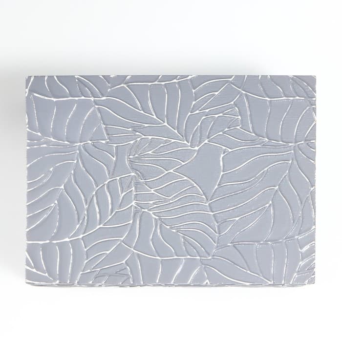 Шкатулка для украшений «Листья на сером», дерево, 7×16.3×22.3 см