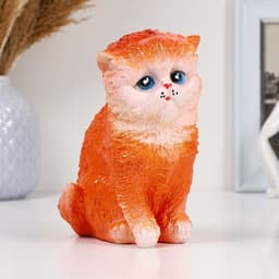 Копилка для денег «Котенок рыжий», гипс, 16×12 см