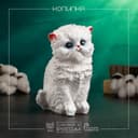Копилка для денег «Котёнок», гипс, белый, 16×12 см