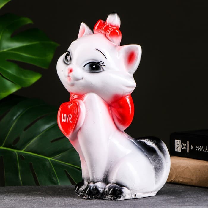 Копилка для денег «Кошка LOVE», гипс, 26×14 см