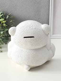 Копилка для денег «Мишка с букетом», гипс, 19×20 см