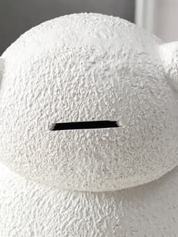 Копилка для денег «Мишка с букетом», гипс, 19×20 см