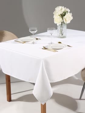 Скатерть «Этель» Cozy, 150×250±3 см, 192 г/м², хлопок с ВГМО, белая