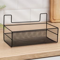 Полка для кухни Доляна, на липучках, 26×13.5×14 см, чёрная