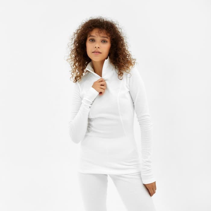 Термобельё женское (лонгслив, лосины) MINAKU, молочное, размер 52