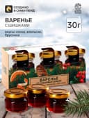 Варенье с сосновыми шишками «Новый год: С любовью»: апельсин, классический, брусника, 90 г (3 шт.×30 г).