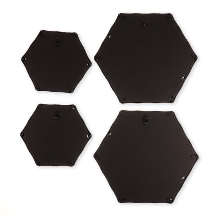 Набор настенных зеркал «Бамбук», зеркальная поверхность 22.7×20/15×13.2 см, цвет золотистый