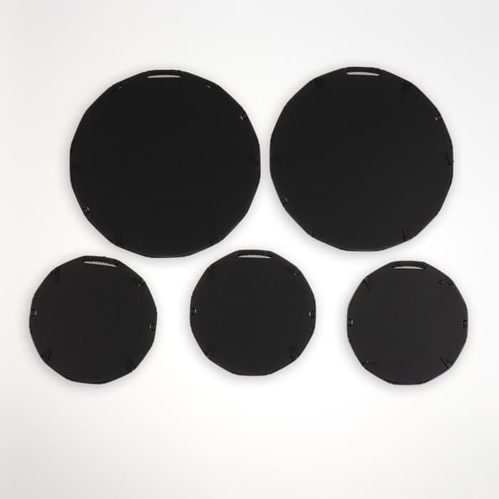 Настенные зеркала «Бамбук», набор - 5 шт., d зеркальной поверхности 20,5/13 см, цвет золотистый