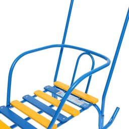 Санки детские «Ветерок 2», с ручкой, цвет голубой