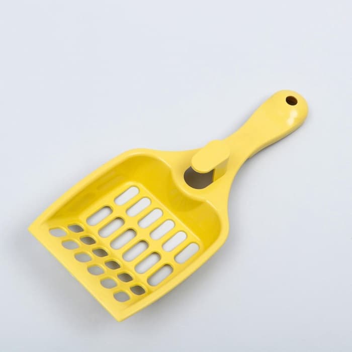 Совок для кошачьего туалета, 22.5×9.5×4 см, пластик, светло-жёлтый