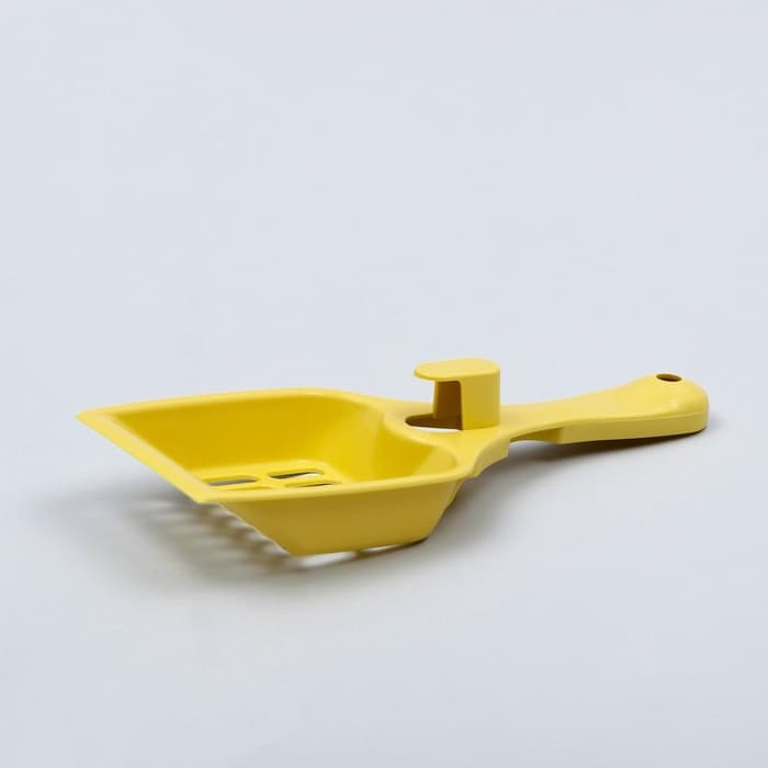 Совок для кошачьего туалета, 22.5×9.5×4 см, пластик, светло-жёлтый