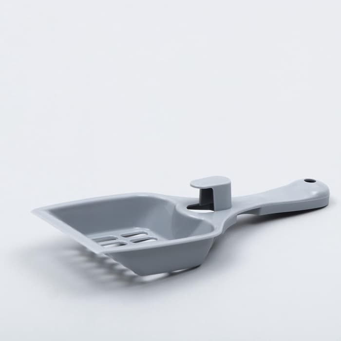 Совок для кошачьего туалета «Мур Мяу», 22.5×9.5×4 см, пластик, серый