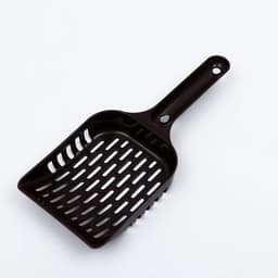 Совок для кошачьего туалета, пластик, пластик, цвет шоколадный