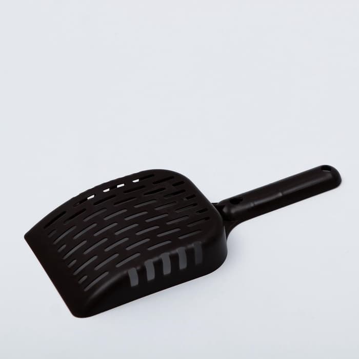 Совок для кошачьего туалета, пластик, пластик, цвет шоколадный