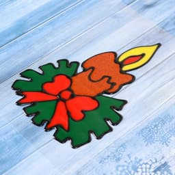 Наклейка на стекло «Свеча новогодняя», 10×15 см