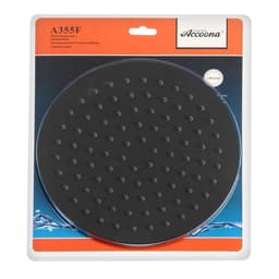 Лейка для душа Accoona А355F, тропическая, d=20 см, круг, нерж. сталь, черная