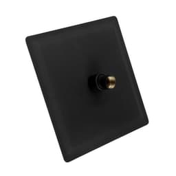 Лейка для душа Accoona А355F-1, тропическая, черная, 20×20 см, нерж. сталь