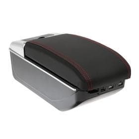 Универсальный подлокотник, 7 USB, PU кожа, чёрный, провод usb в комплекте