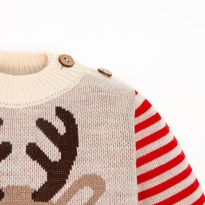 Костюм детский вязаный «Крошка Я. Олень», рост 74-80 см