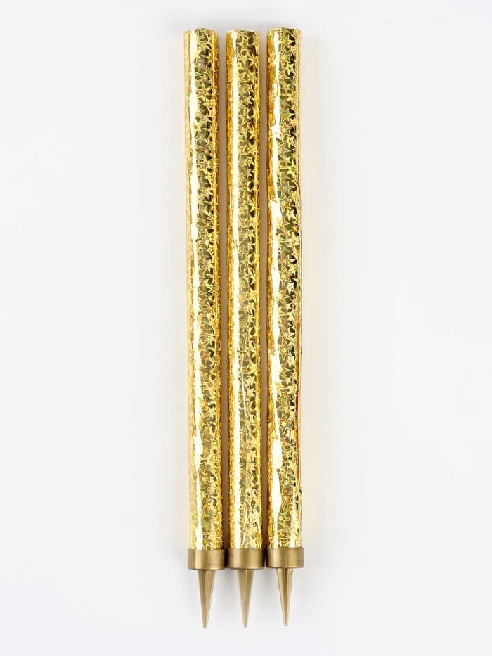 Свечи фонтаны в торт «Золотые искры», 3 шт., 20 см, горение 50 сек.