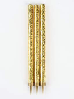 Свечи фонтаны в торт «Золотые искры», 3 шт., 20 см, горение 50 сек.