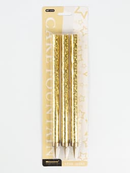 Свечи фонтаны в торт «Золотые искры», 3 шт., 20 см, горение 50 сек.