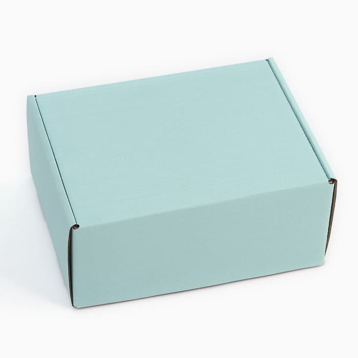 Коробка самосборная, голубая, для подарков, хранения и отправки посылок, 22×16.5×9.5 см