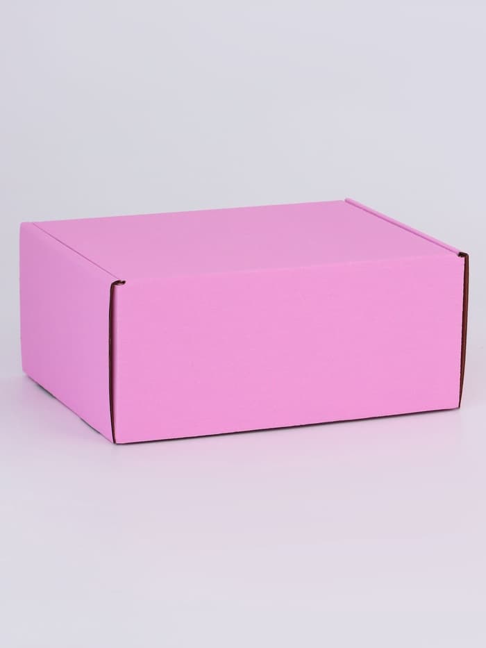 Коробка самосборная, розовая, для подарков, хранения и отправки посылок, 22×16.5×9.5 см