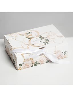Коробка подарочная складная, упаковка, «8 марта, золото», 16.5×12×5 см