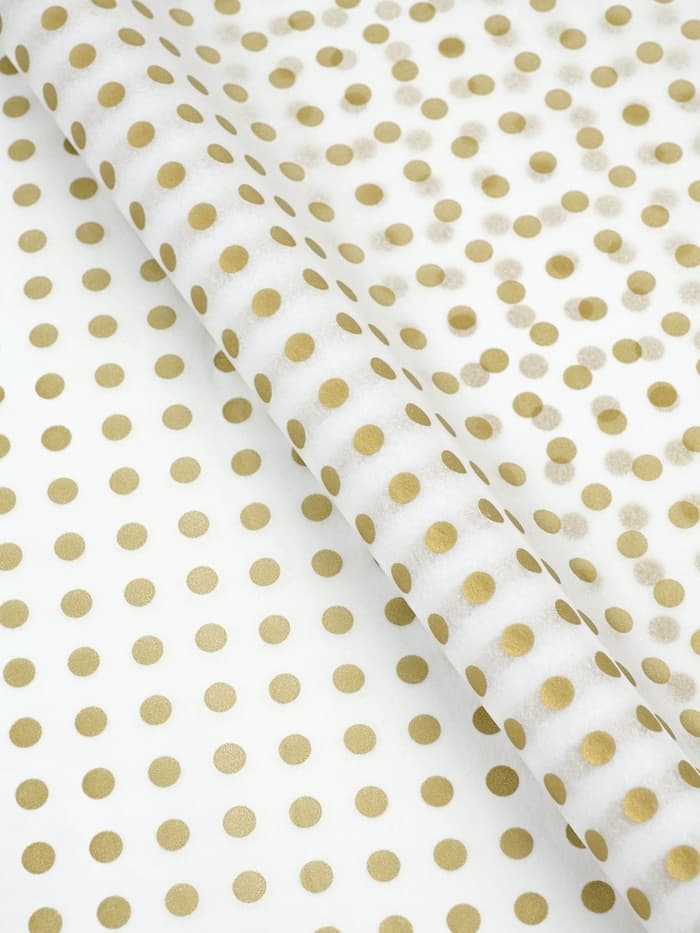 Бумага упаковочная тишью «Золото, горох», 50×70 см