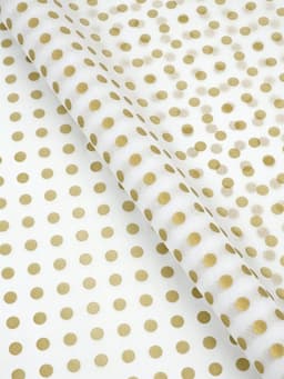 Бумага упаковочная тишью «Золото, горох», 50×70 см